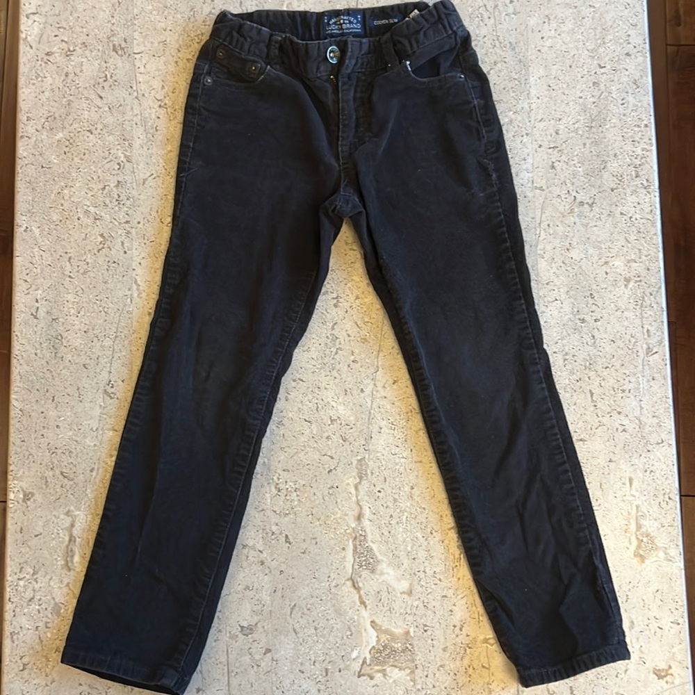 Lucky Brand Boys 8 Corduroy Black Pants NWOT